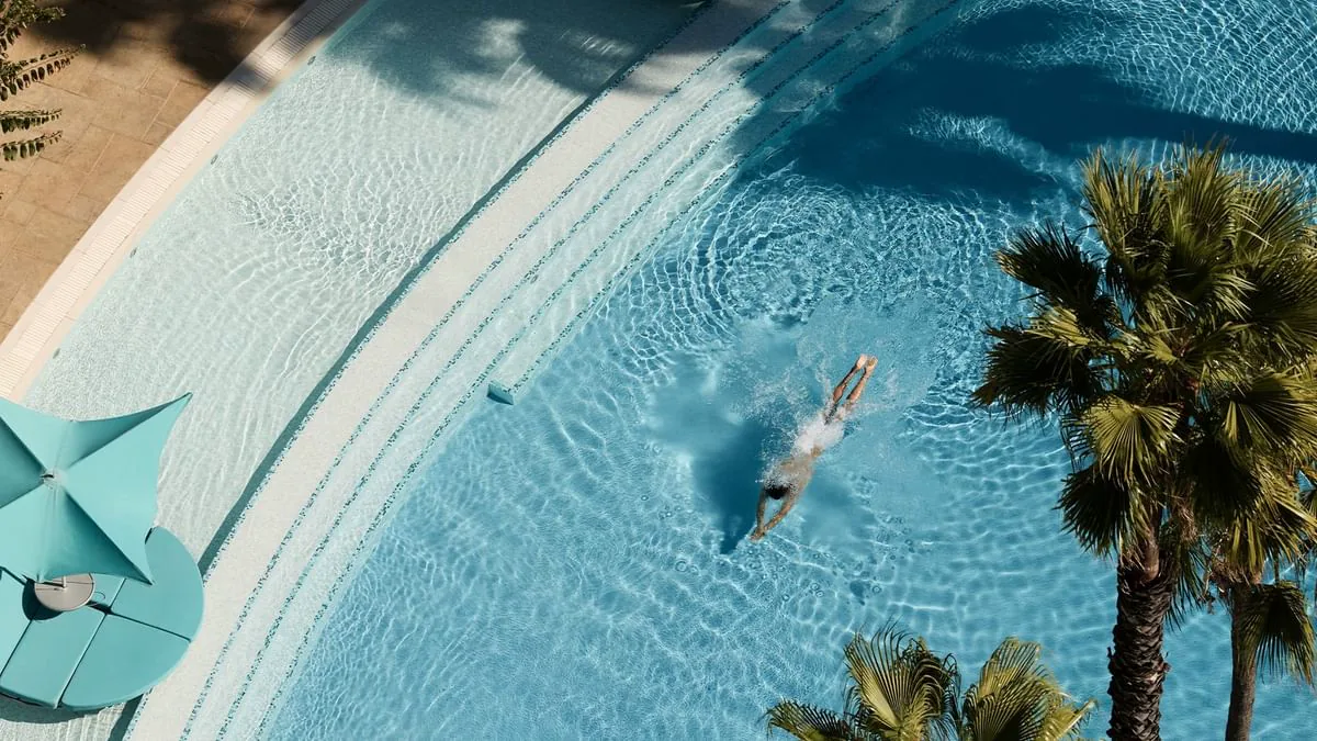 Lagoon-style pool complex at Crown Towers Perth