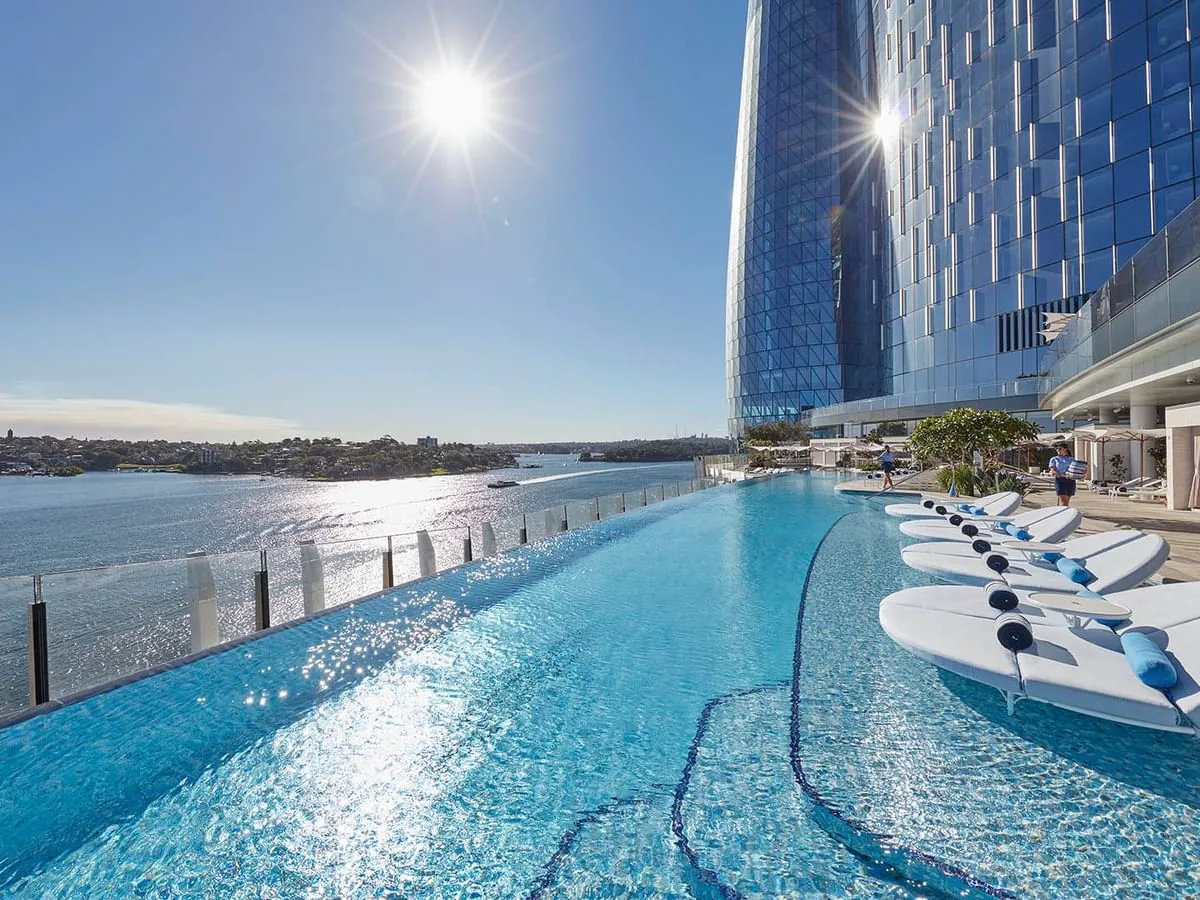 Harbour-facing outdoor pool at Crown Towers Sydney